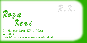 roza keri business card