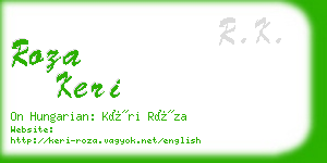 roza keri business card